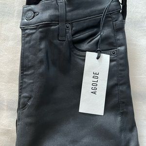 AGoldE faux leather pants